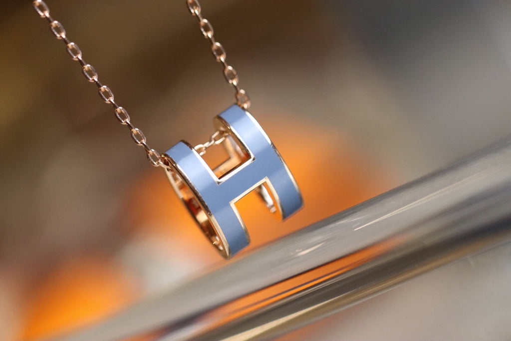 NECKLACE POP H PEDANT PINK GOLD