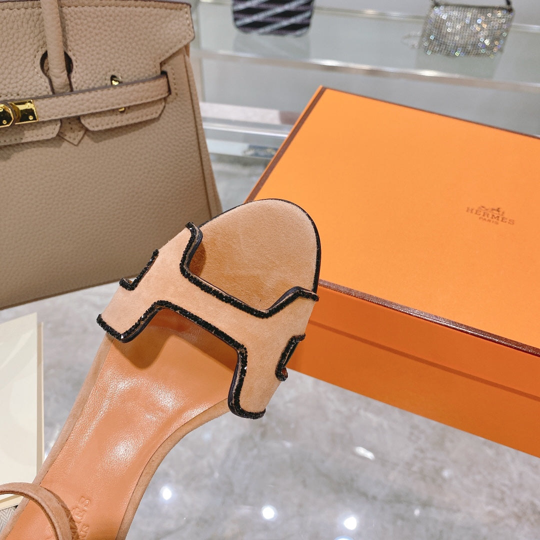 PREMIERE 70 SANDAL IN ORANGE PASTEL SUEDE