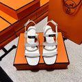 MID - SANDAL WHITE CALFSKIN