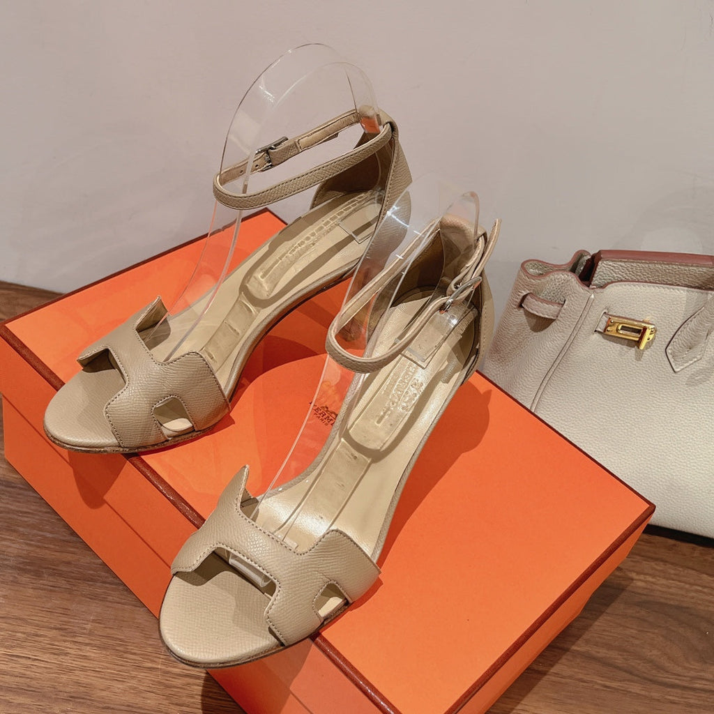 PREMIERE 105 SANDAL IN SAND BROWN CALFSKIN