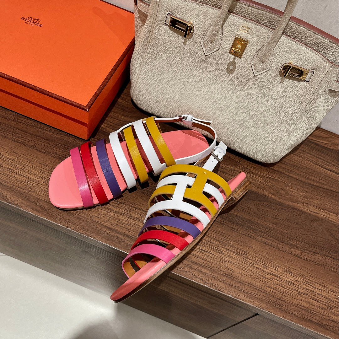EPHESE SANDAL MULTI-COLOR CALFSKIN
