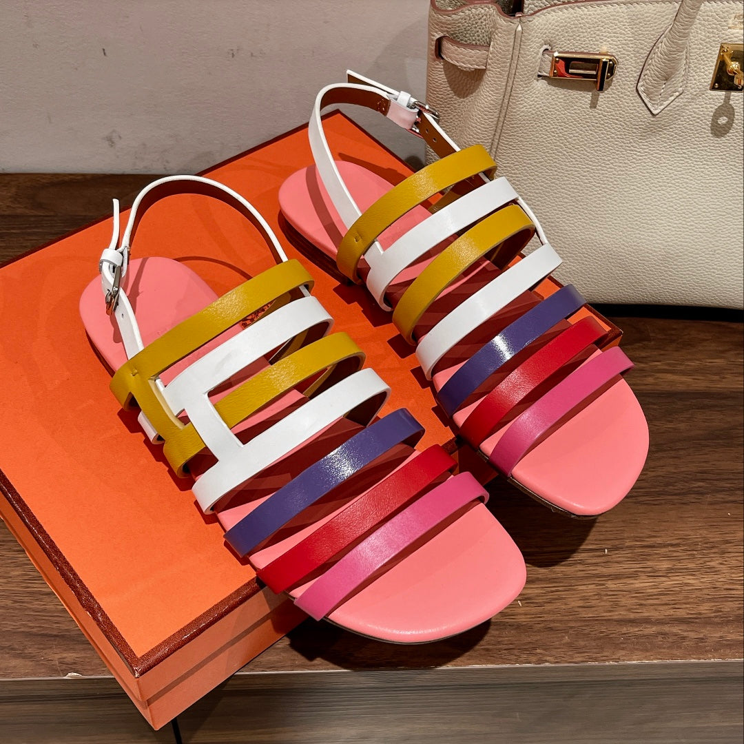 EPHESE SANDAL MULTI-COLOR CALFSKIN