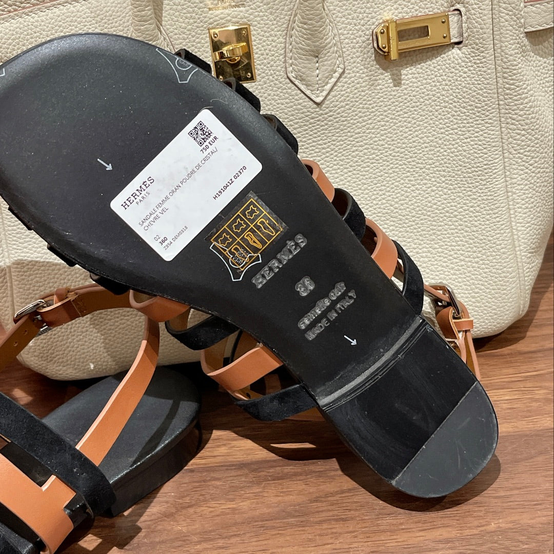 EPHESE SANDAL BLACK CALFSKIN