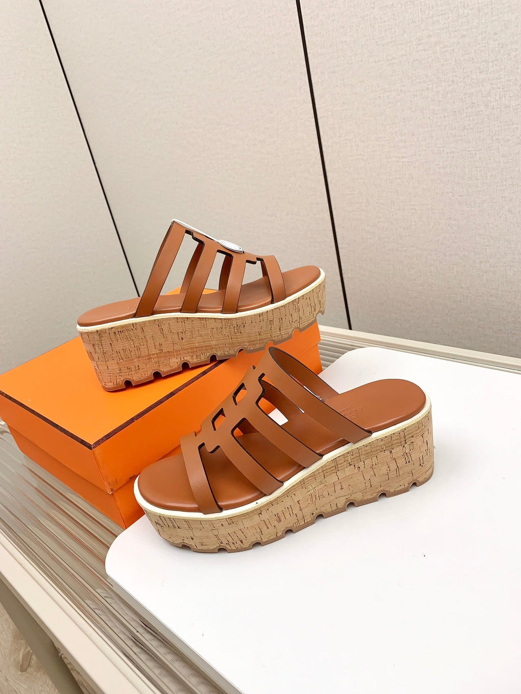 ISABELLA 30 SANDAL IN BRONZE BROWN CALFSKIN