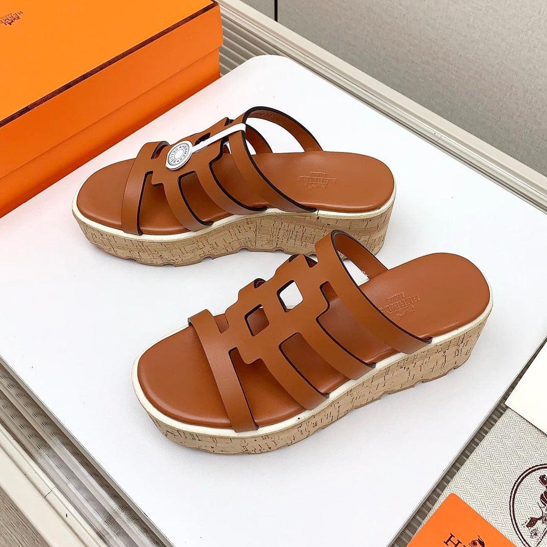 ISABELLA 30 SANDAL IN BRONZE BROWN CALFSKIN