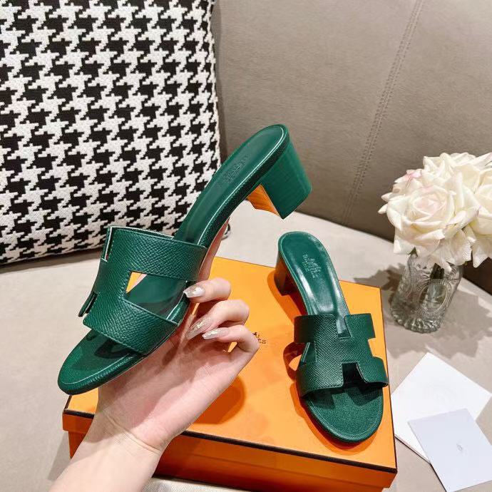 0ASIS SANDAL EPSOM CALFSKIN DARK GREEN