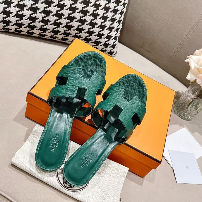 0ASIS SANDAL EPSOM CALFSKIN DARK GREEN