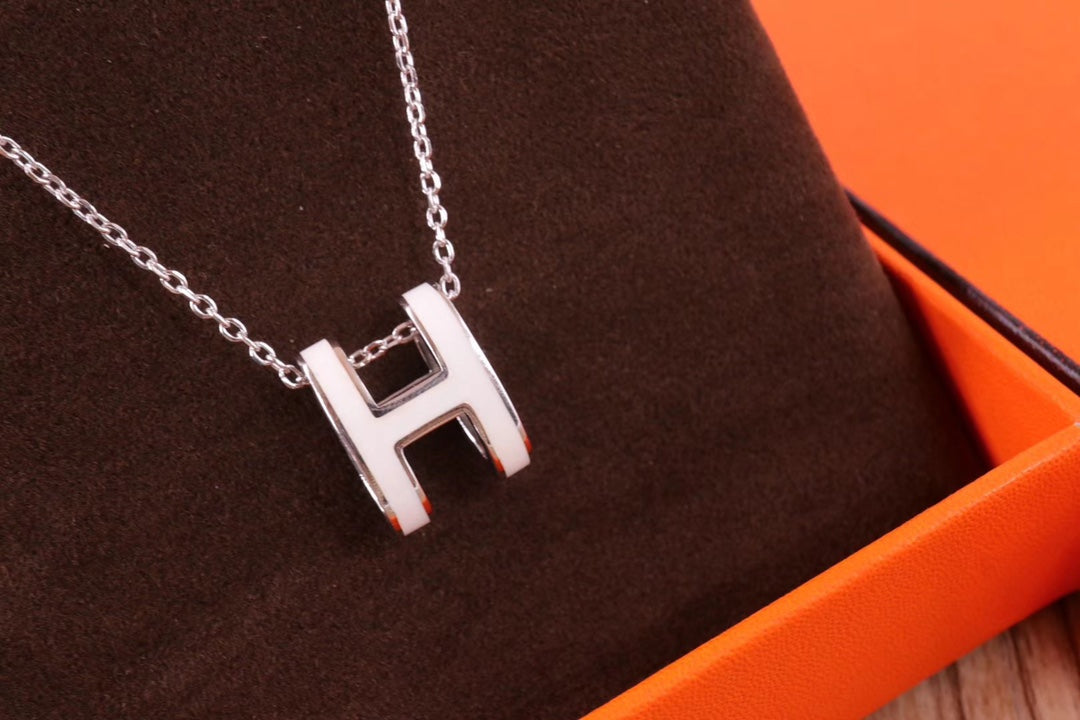 POP H NECKLACE  PENDANT SILVER HARDWARE