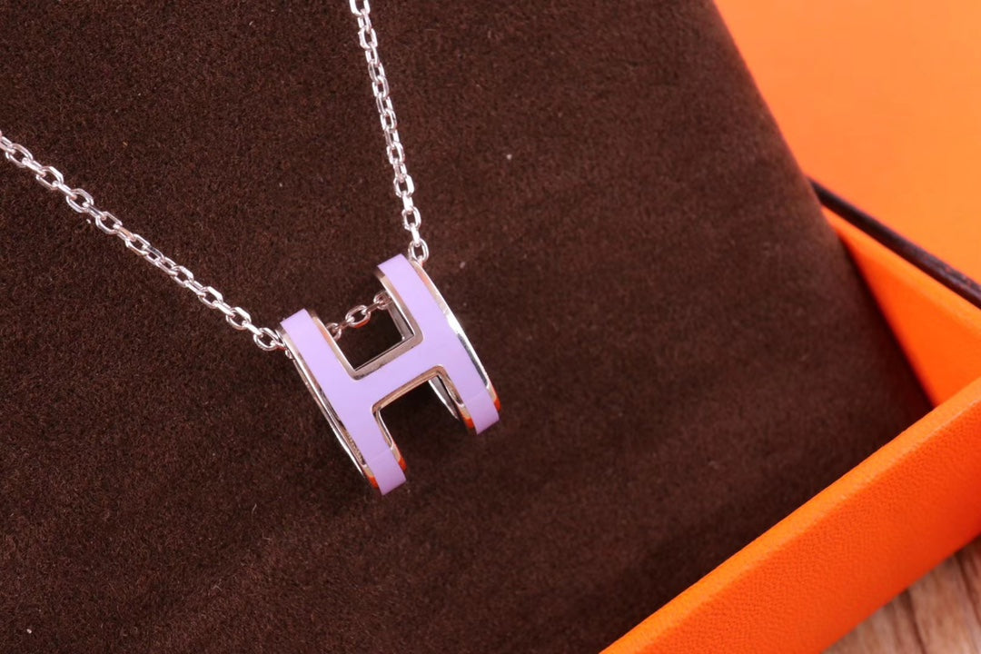 POP H NECKLACE  PENDANT SILVER HARDWARE