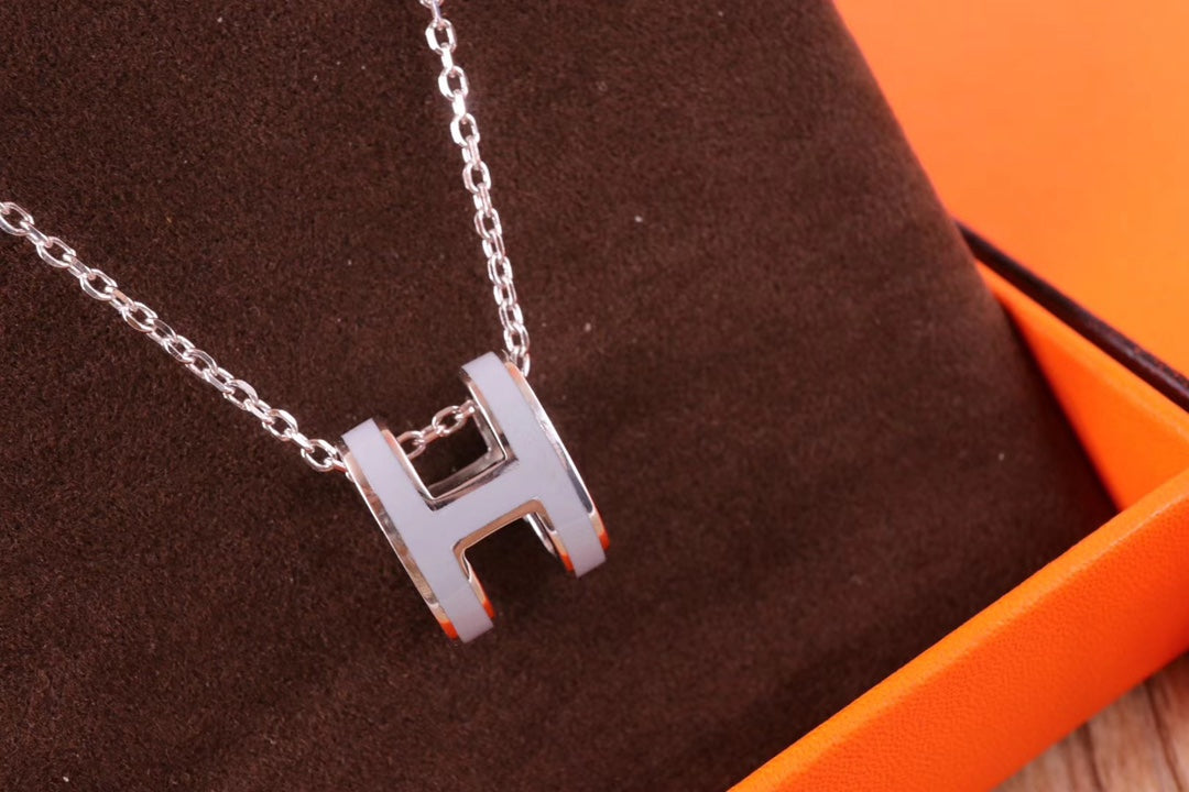 POP H NECKLACE  PENDANT SILVER HARDWARE