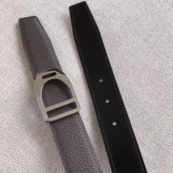 HERM Etrier Buckle Belt & Chocolate Clemence 32 MM Strap