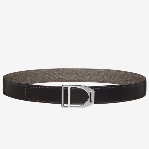 HERM Etrier Buckle Belt & Taupe Clemence 32 MM Strap