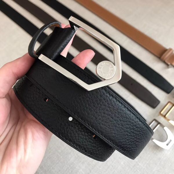 HERM Black Licol 40 MM Reversible Leather Belt