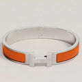 HERM Orange Enamel Clic HH Bracelet