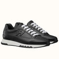 HERM Men's Trail Sneakers In Black Calfskin Leather