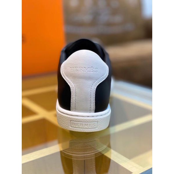 HERM Men's Avantage Sneakers In Black Calfskin