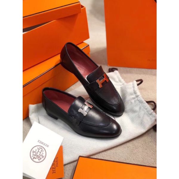 HERM Paris Loafers In Black Goatskin