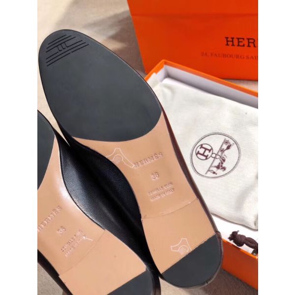 HERM Paris Loafers In Black Goatskin