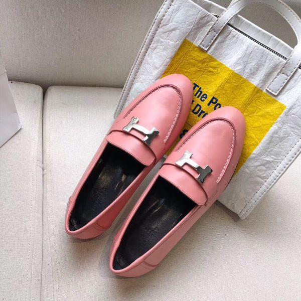 HERM Paris Loafers In Pink Goatskin