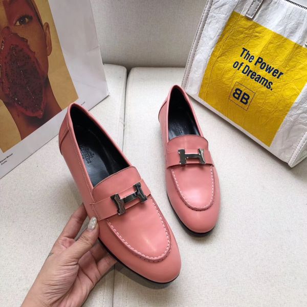 HERM Paris Loafers In Pink Goatskin