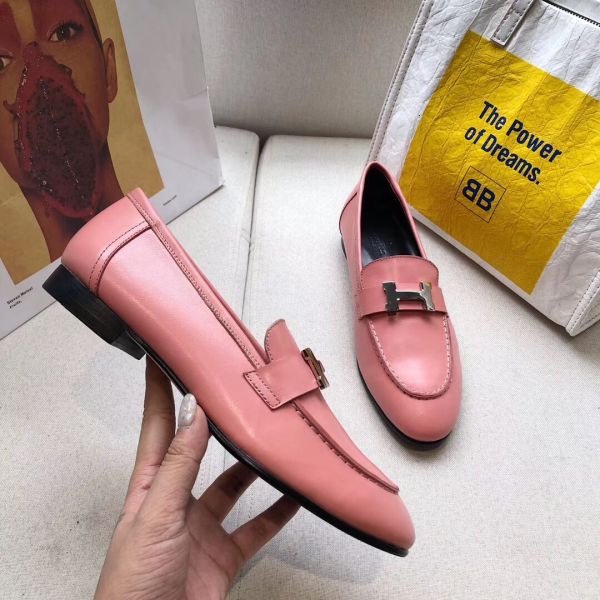 HERM Paris Loafers In Pink Goatskin