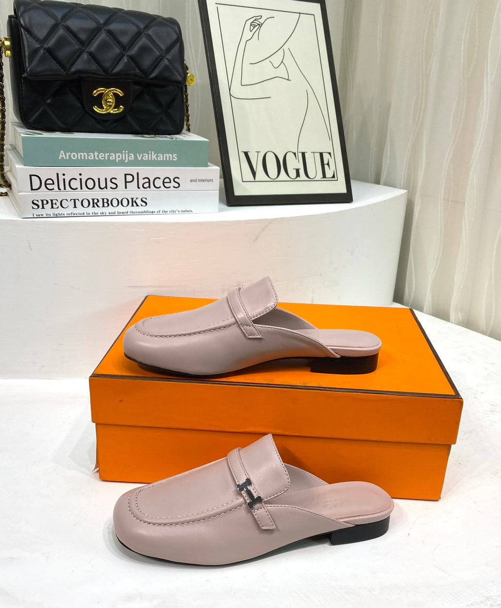 IENA MULE CREPE CALFSKIN