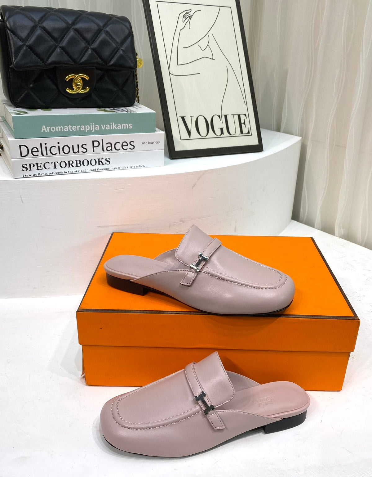 IENA MULE CREPE CALFSKIN