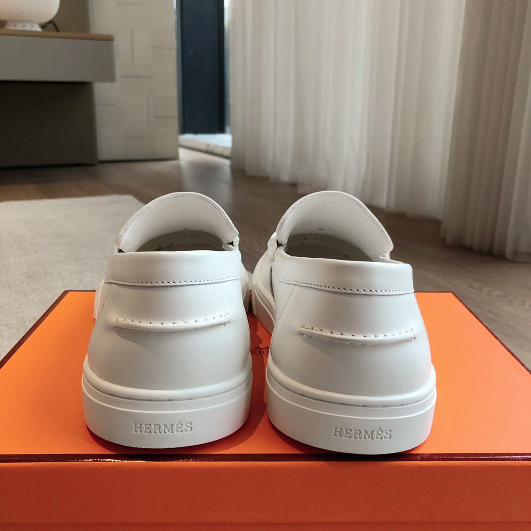 IKE SLIP-ON SNEAKER WHITE CALFSKIN