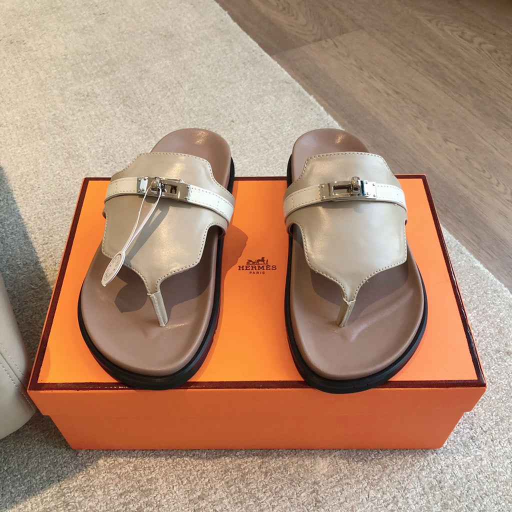 EMPIRE SANDAL LIGHT BROWN MIX CREAM CALFSKIN