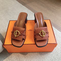 ILOT 45 SANDAL CARAMEL CALFSKIN