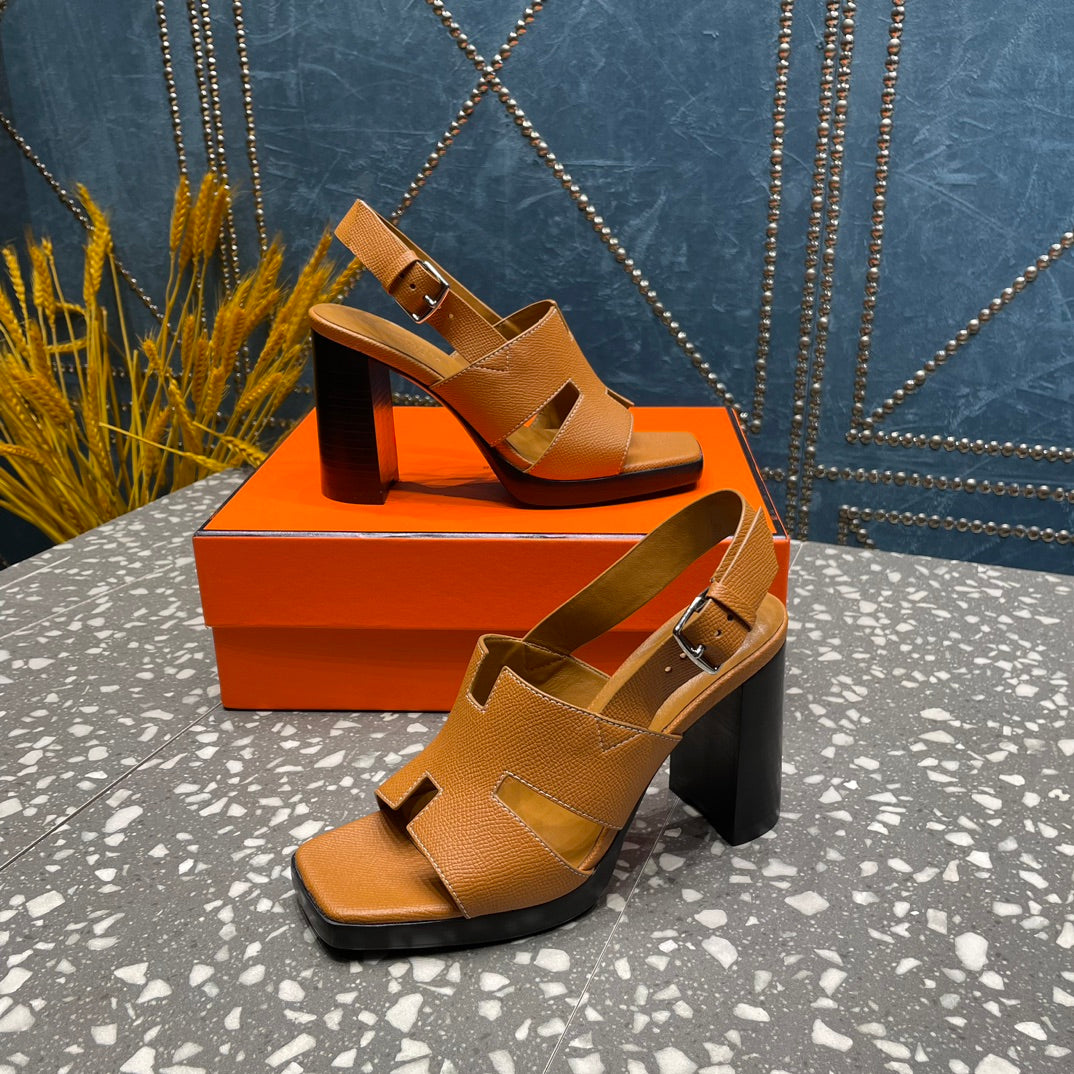 ERIS SANDAL 95 CARAMEL LAMBSKIN