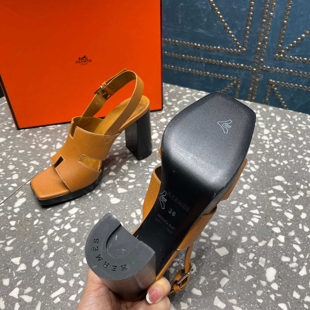 ERIS SANDAL 95 CARAMEL LAMBSKIN