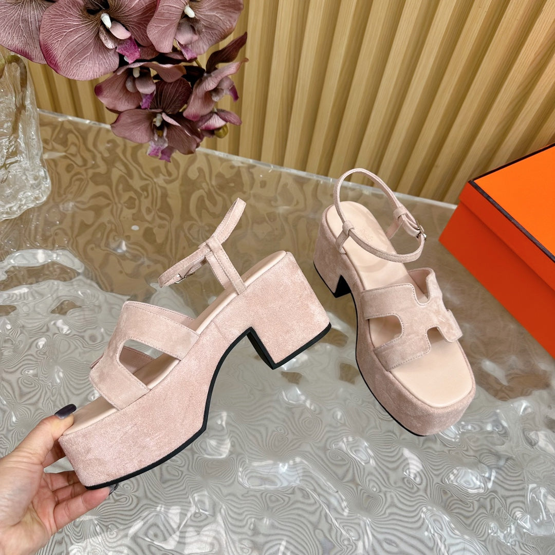 JAM 30 SANDAL IN BABY PINK VELVET