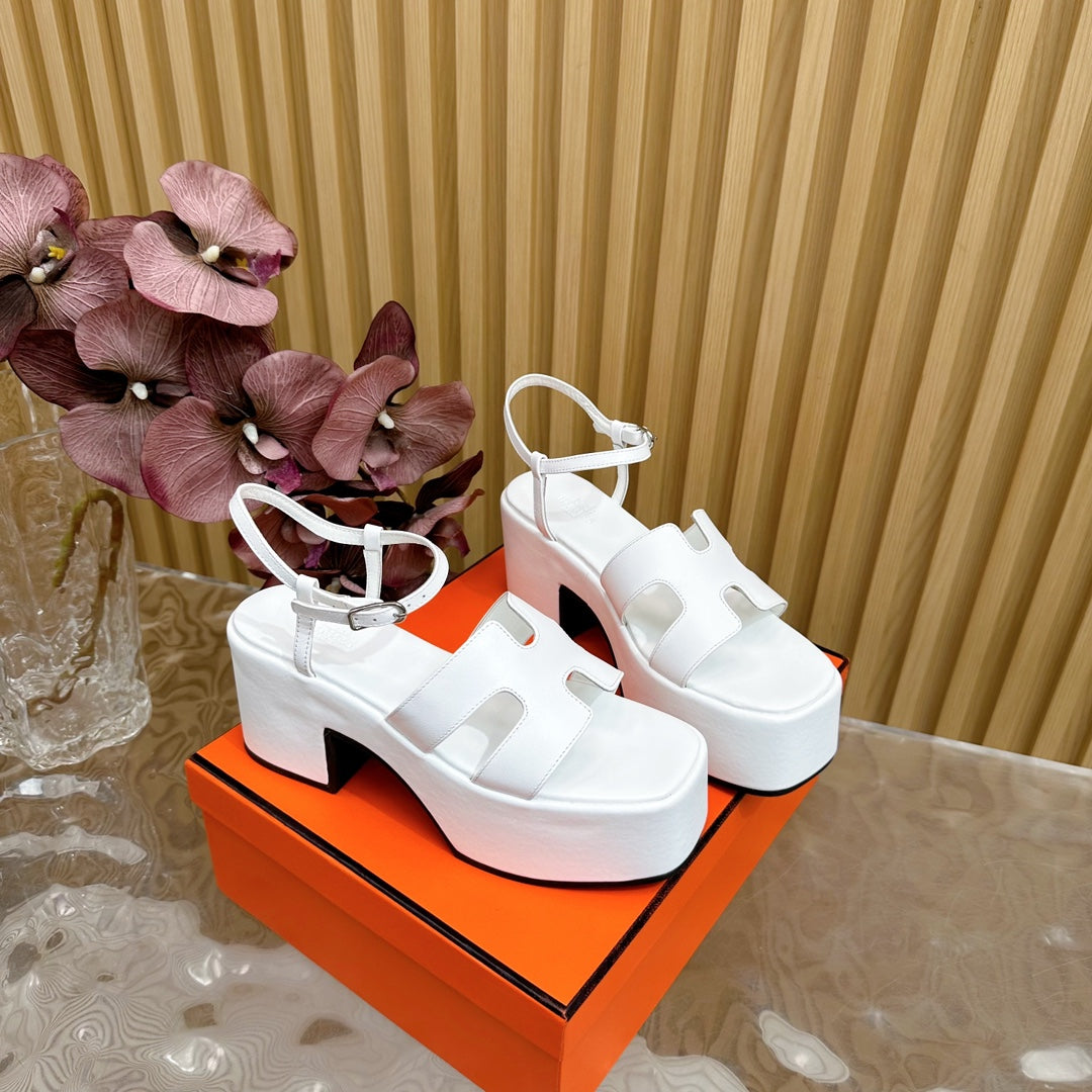 JAM 30 SANDAL IN WHITE CALFSKIN