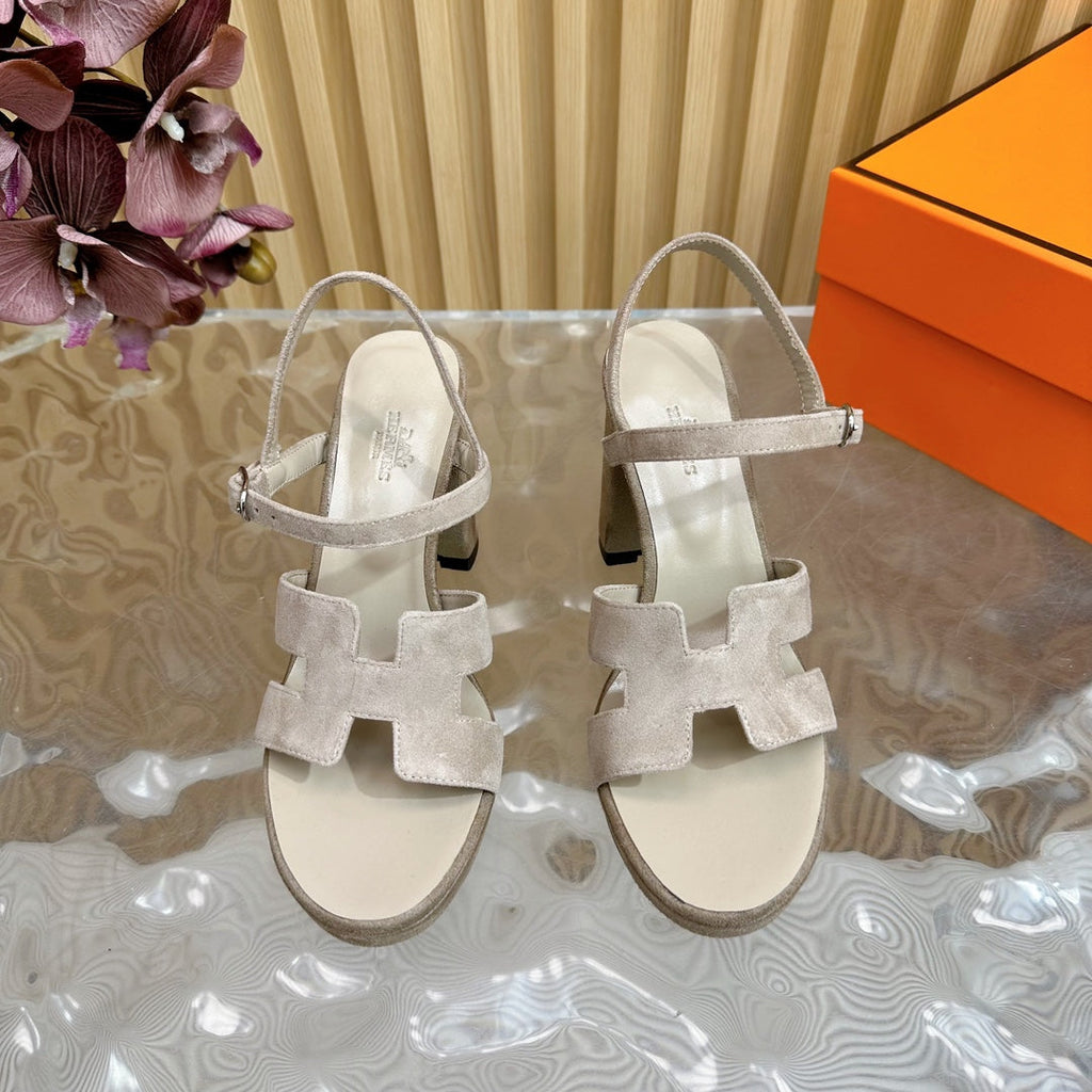 JAZZ 90 SANDAL IN PASTEL GRAY SUEDE
