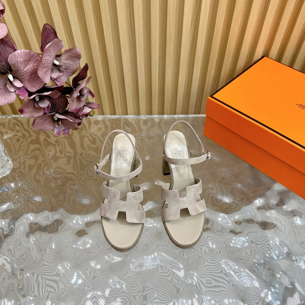 JAZZ 90 SANDAL IN PASTEL GRAY SUEDE