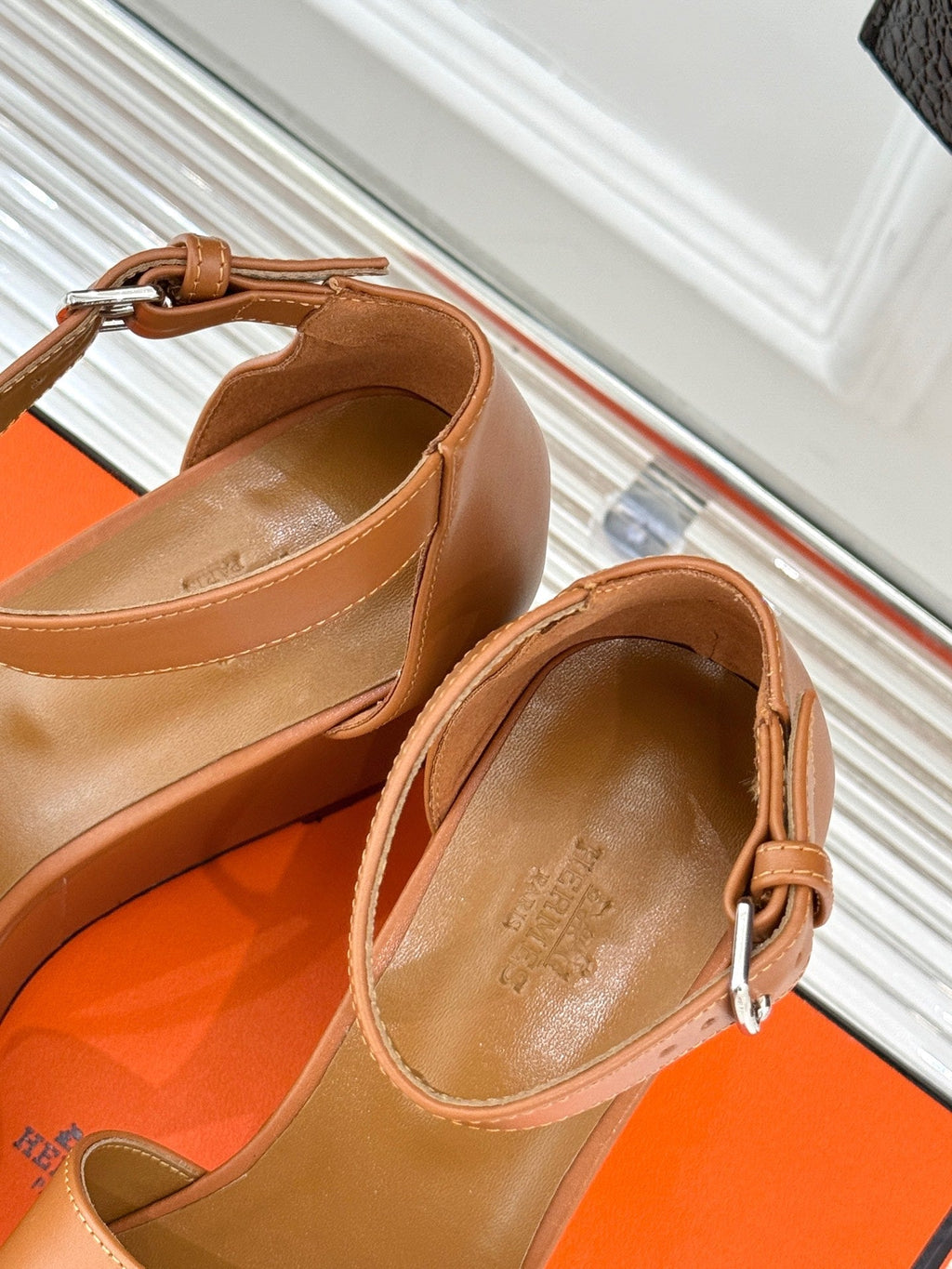 ILLUSION 35 SANDAL IN BRONZE BROWN CALFSKIN