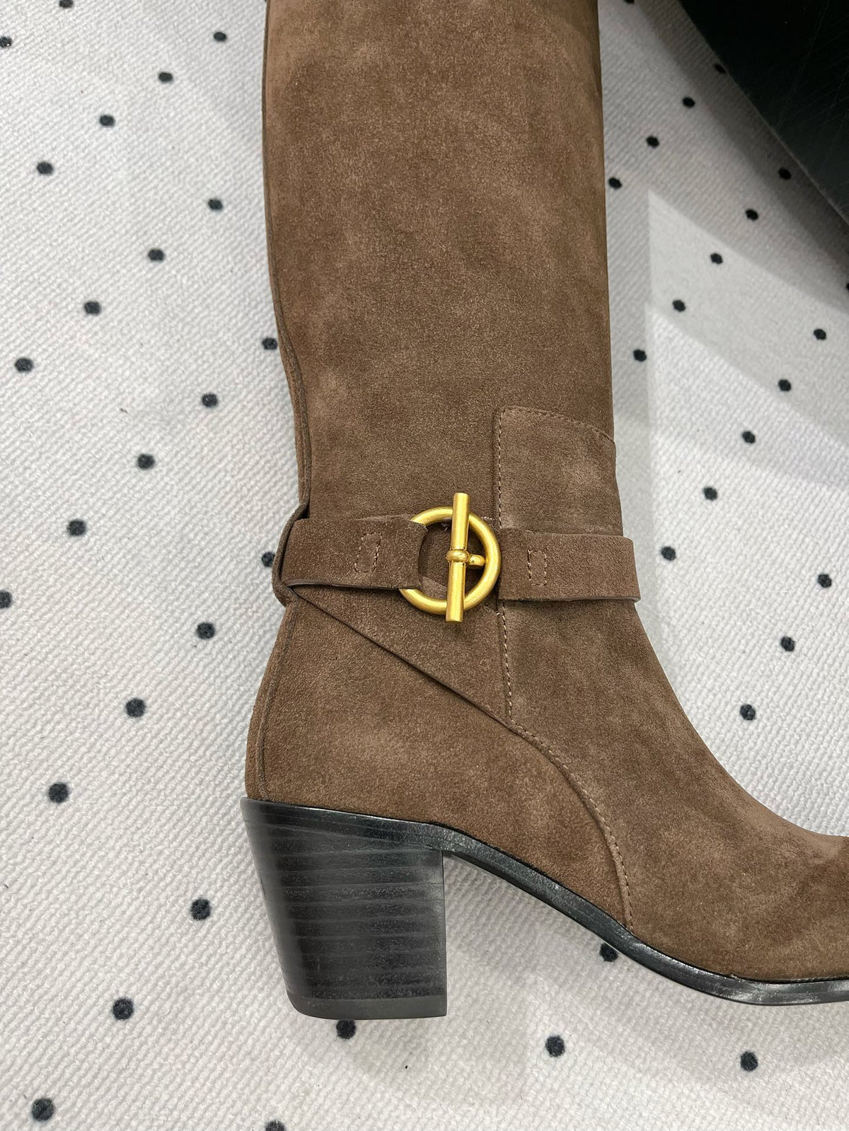 JUSTINE BOOT 6 CM IN CHOCOLATE BROWN SUEDE