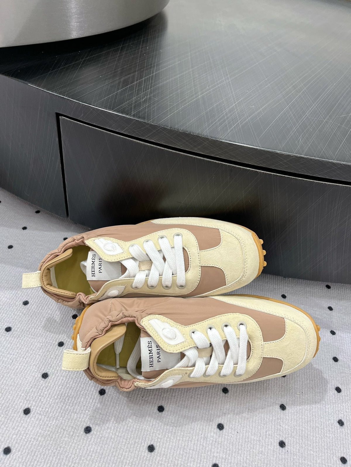 TRAIL SNEAKER IN BISQUE MIX FRENCH BEIGE SUEDE