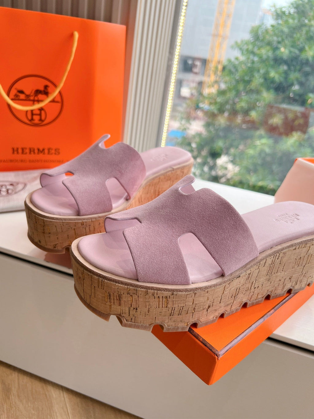EZE 65 SANDAL PASTEL PINK SUEDE