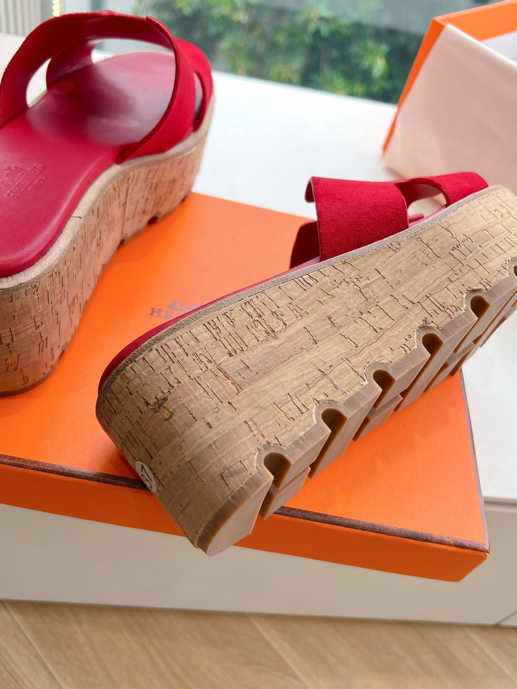 EZE 65 SANDAL CHERRY SUEDE