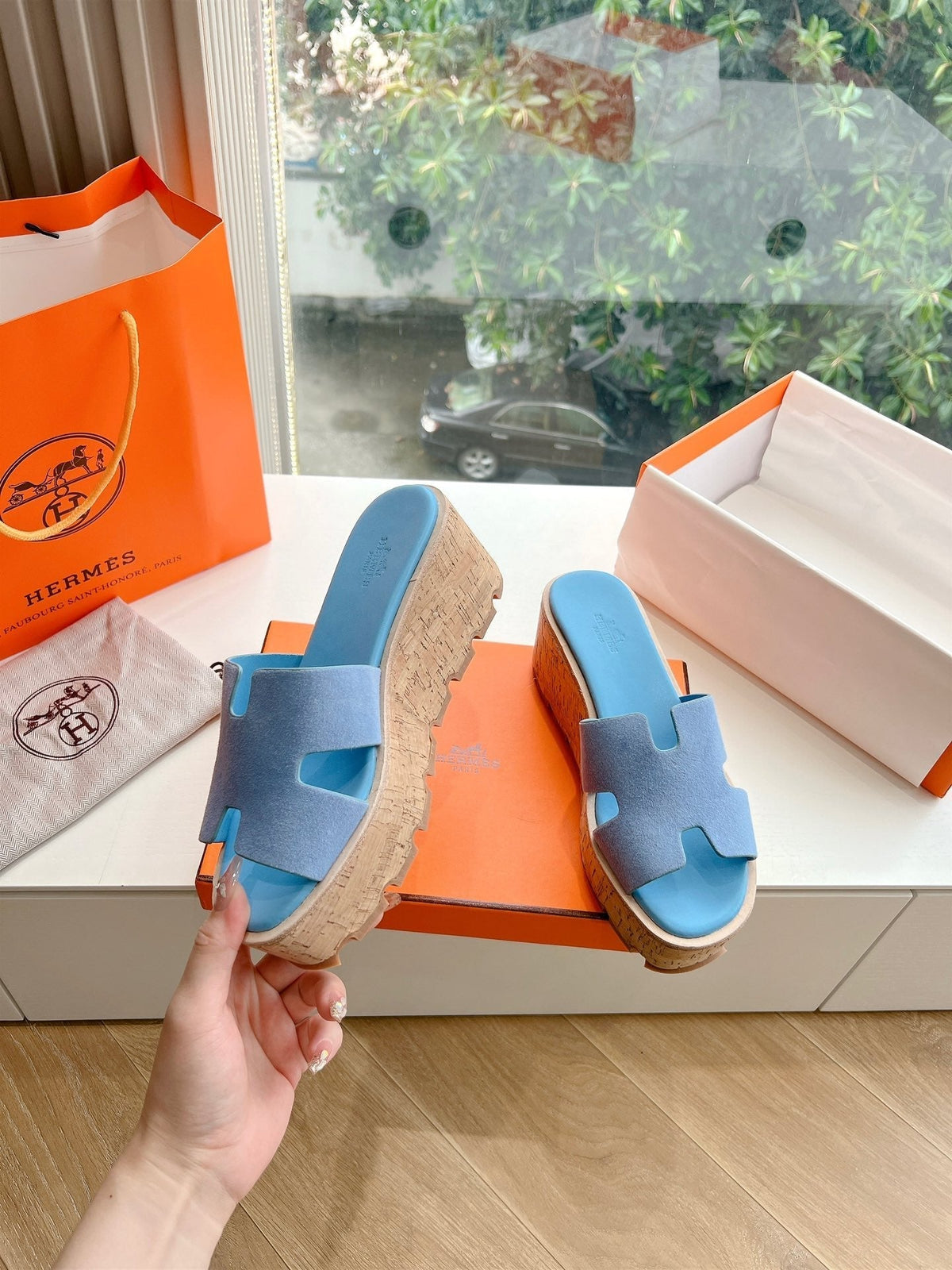 EZE 65 SANDAL SKY BLUE SUEDE