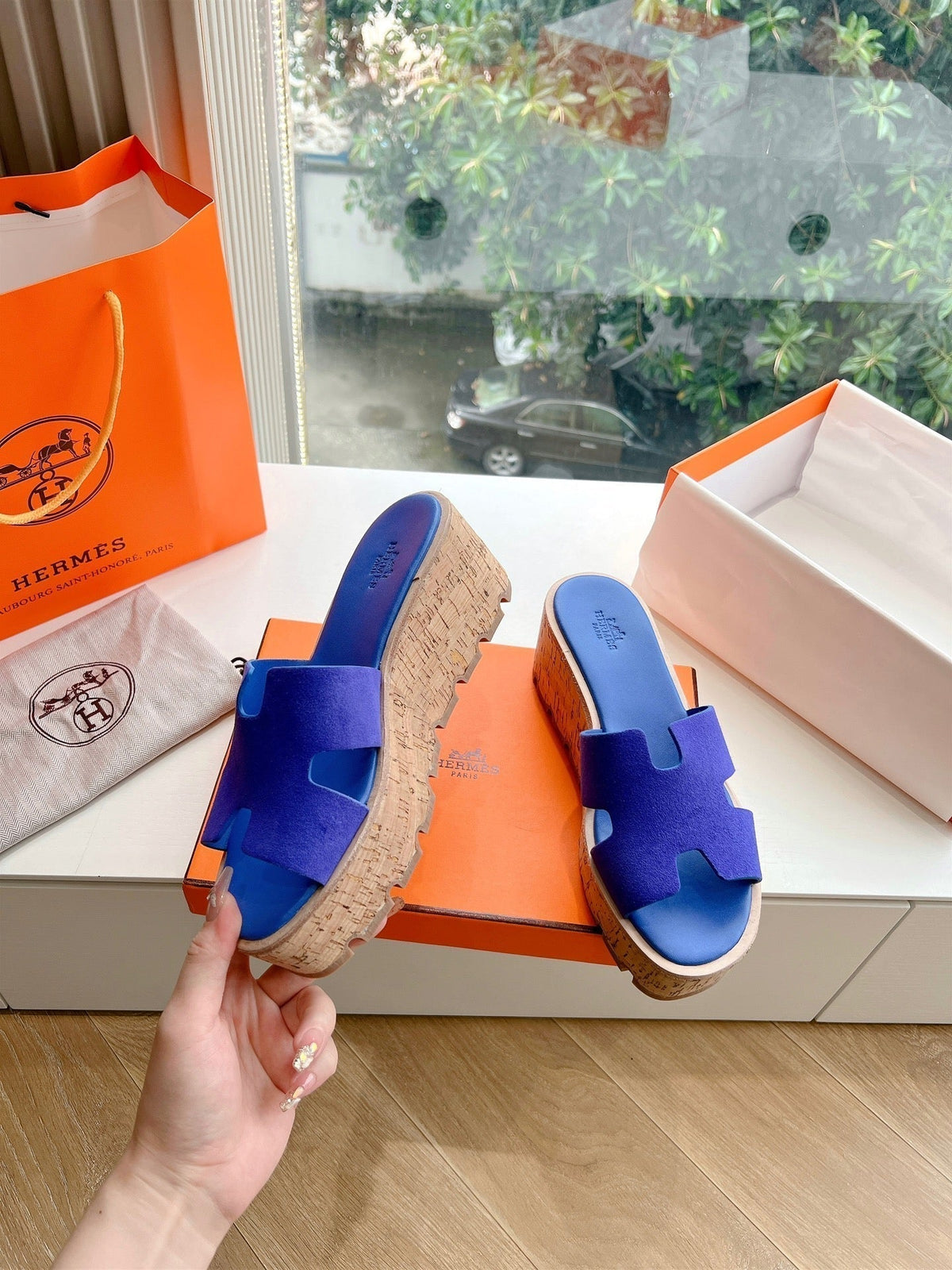 EZE 65 SANDAL NAVY SUEDE
