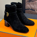 JILL 60 ANKLE BOOT IN BLACK SUEDE