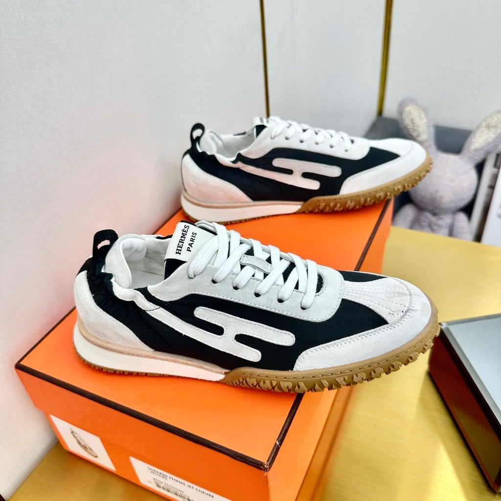 JET SNEAKER IN WHITE MIX BLACK SUEDE