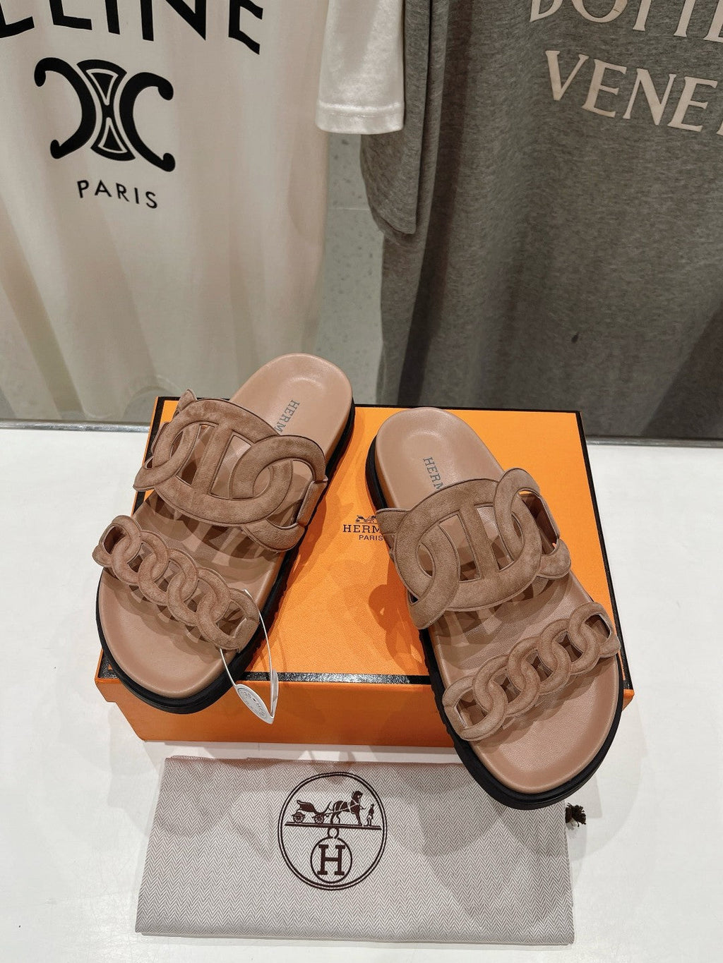 EXTRA SANDAL PASTEL PINK NUDE CALFSKIN