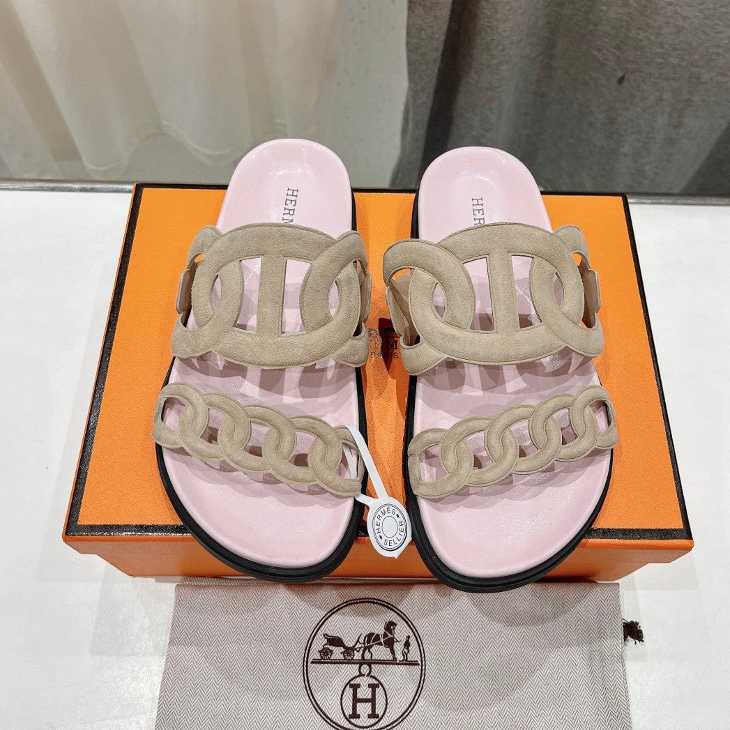 EXTRA SANDAL PASTEL PINK CALFSKIN