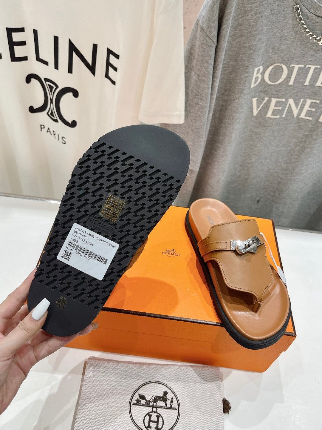 EMPIRE SANDAL CARAMEL CALFSKIN