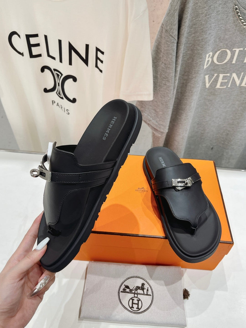 EMPIRE SANDAL BLACK CALFSKIN