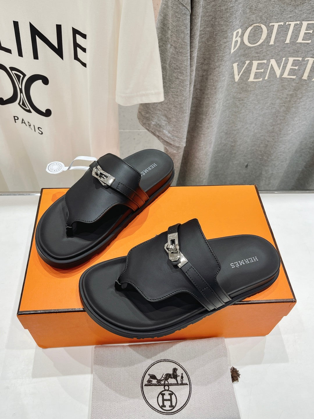 EMPIRE SANDAL BLACK CALFSKIN